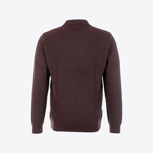 Polo aubergine bouclée