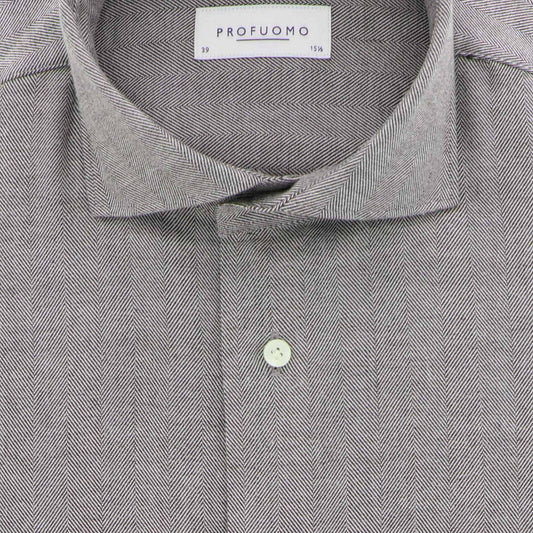 Hemd bruin  chevron