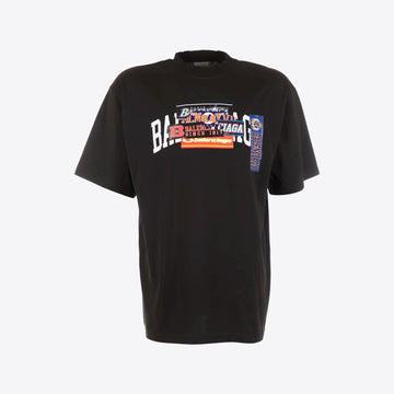 T-shirt zwart stickers