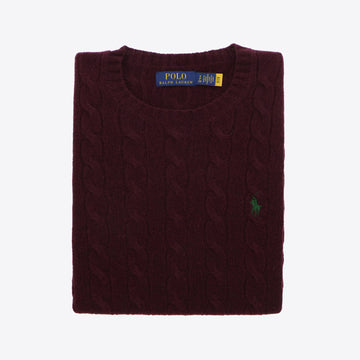 Pull bordeaux kabel lamswol