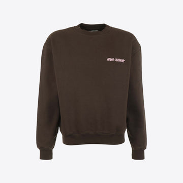 Sweater bruin  stitch flower