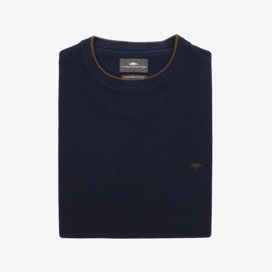 Pull donkerblauw structuur
