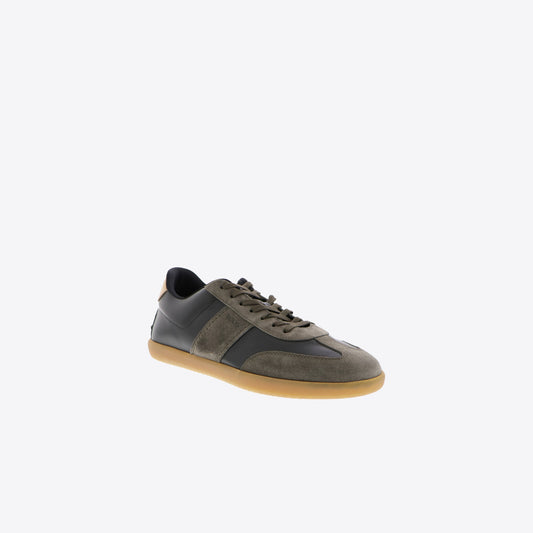 Sneakers grijs leder + daim