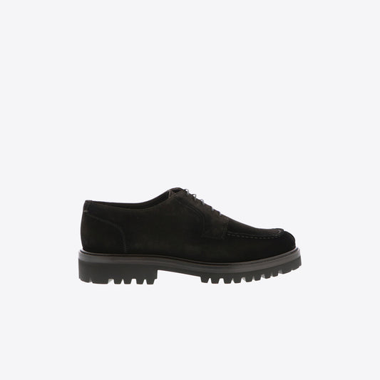 Veterschoenen bruin  daim naad