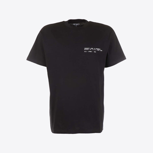 T-shirt zwart print rug