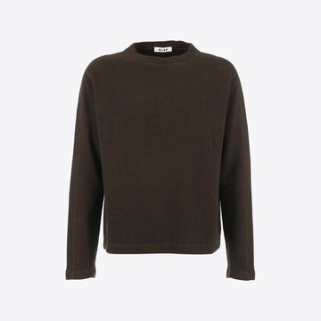 Sweater bruin  waffle Waffle