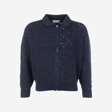 Cardigan donkerblauw rits speciaal