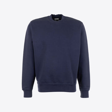 Sweater donkerblauw logo rug receipt back print
