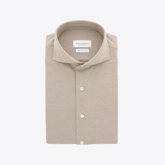 Hemd beige jersey