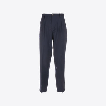 Broek donkerblauw loose
