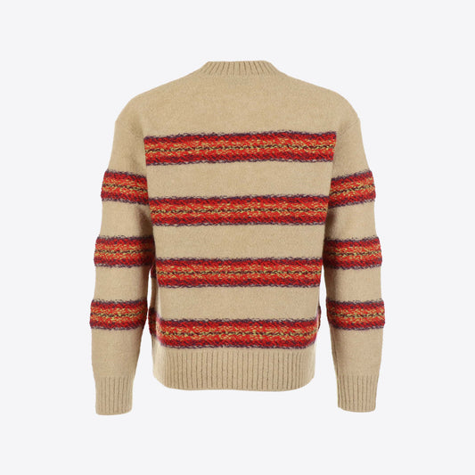 Pull beige streep Master