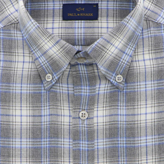 Hemd grijs flanel ruit