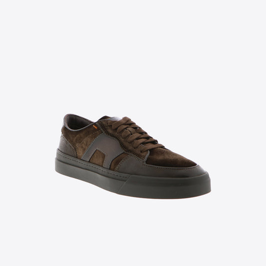 Sneakers bruin  leder + daim