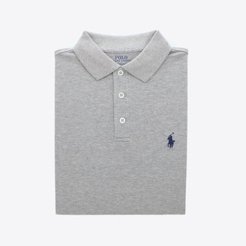 Polo grijs stretch mesh