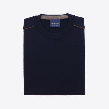 Pull donkerblauw bies